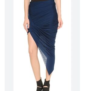Helmut Lang Navy Blue Asymmetrical Skirt Small (NWT but Preloved from RealReal)